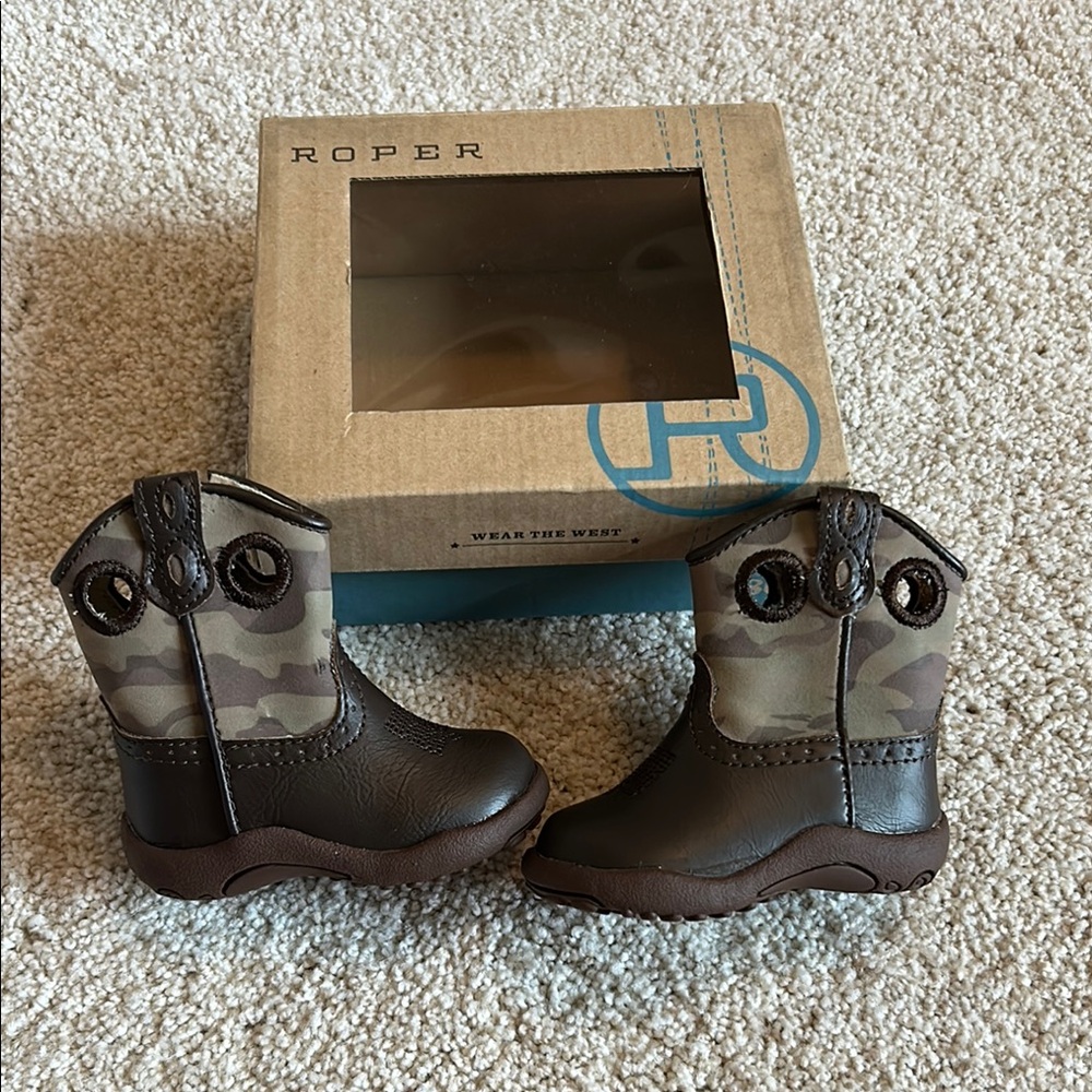 Roper Kids' Brown and Camo Boots